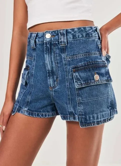 short jeans mom bolsos alongados short jeans mom bolsos alongados