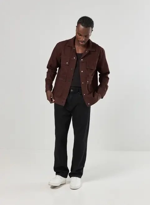 jaqueta sarja parka marrom jaqueta sarja parka marrom