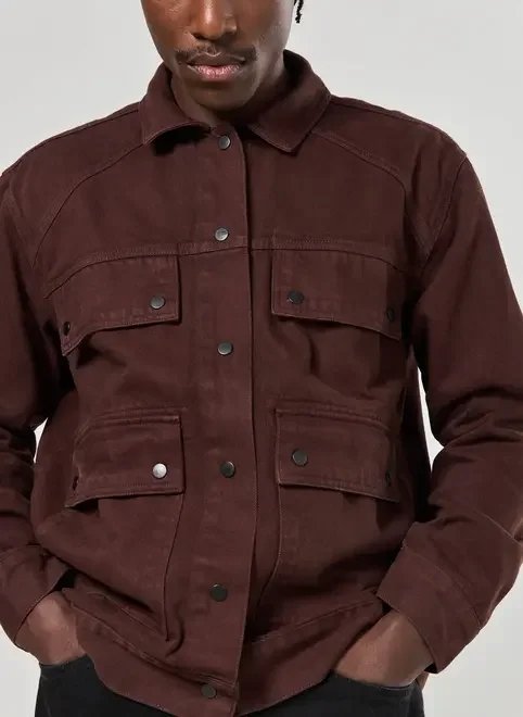 jaqueta sarja parka marrom jaqueta sarja parka marrom