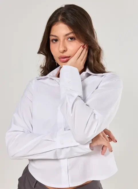 camisa alfaiataria manga longa off-white camisa alfaiataria manga longa off-white