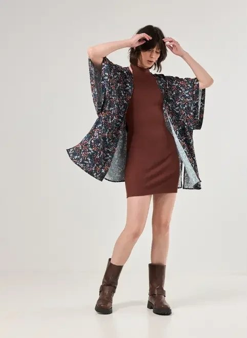 kimono estampado raposa mística kimono estampado raposa mística