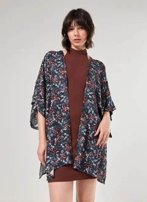 kimono estampado raposa mística kimono estampado raposa mística