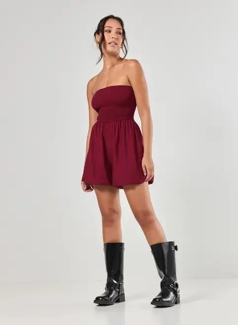 macaquinho balonê vinho lastex macaquinho balonê vinho lastex