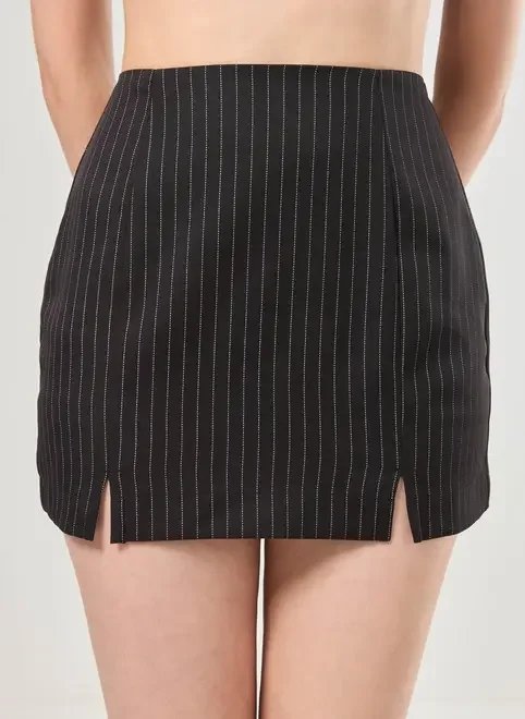 saia curta risca de giz saia curta risca de giz