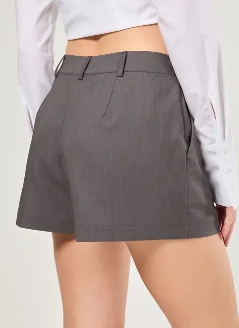 short alfaiataria chumbo short alfaiataria chumbo