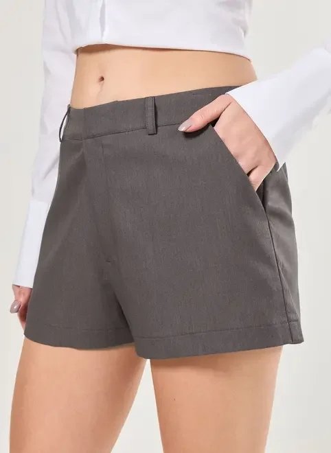 short alfaiataria chumbo short alfaiataria chumbo