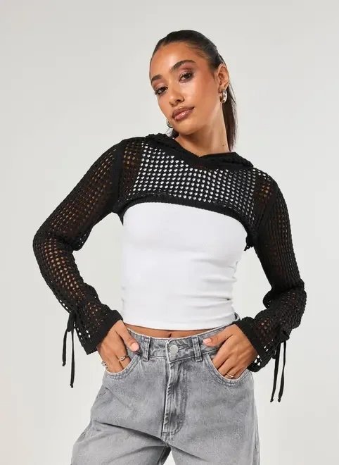 super cropped em tricô com capuz super cropped em tricô com capuz