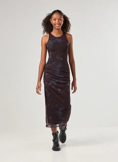 vestido midi com tule cobra vestido midi com tule cobra