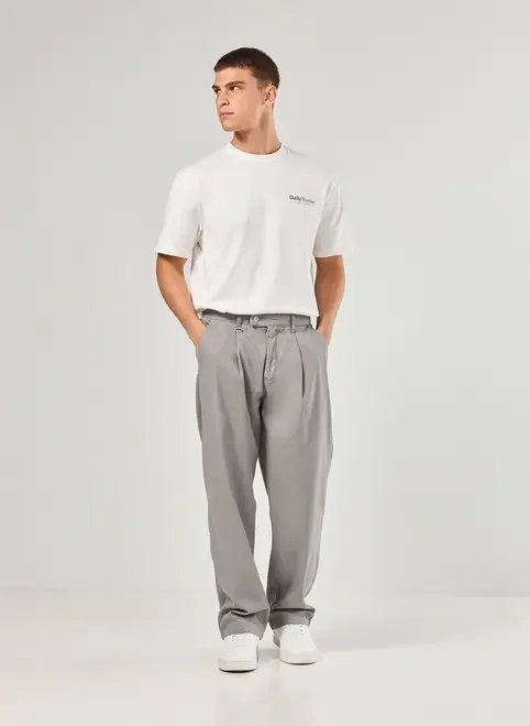 calça sarja cinza alfaiataria calça sarja cinza alfaiataria