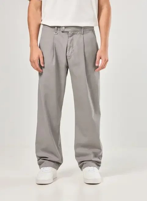 calça sarja cinza alfaiataria calça sarja cinza alfaiataria