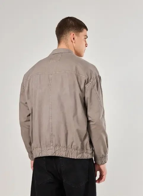 jaqueta sarja bomber chumbo jaqueta sarja bomber chumbo