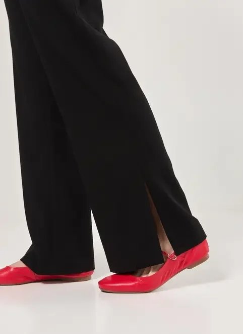 calça alfaiataria reta com fenda calça alfaiataria reta com fenda