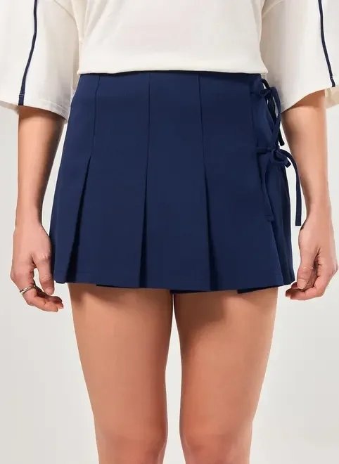 saia plissada marinho laço saia plissada marinho laço