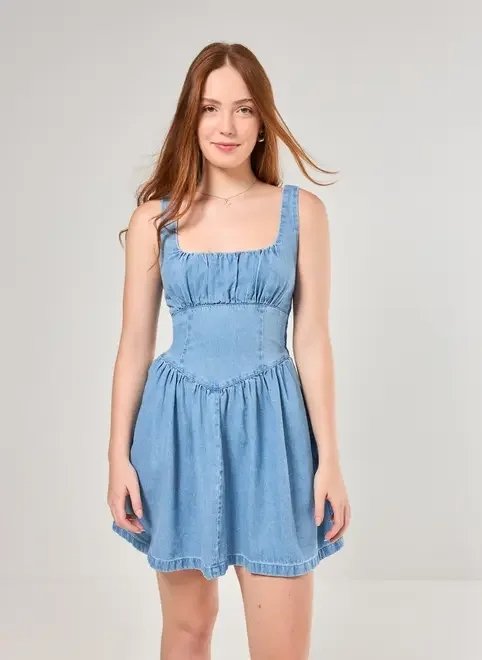 vestido jeans corsetado vestido jeans corsetado