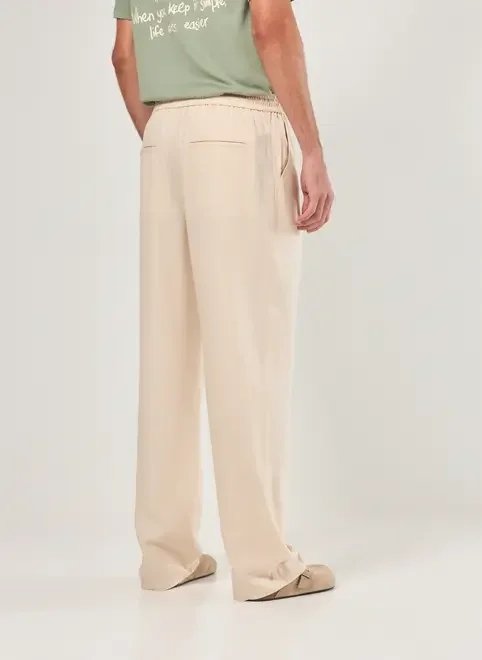 calça reta com linho calça reta com linho