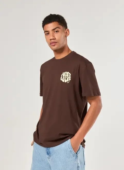 camiseta comfort marrom twist solve camiseta comfort marrom twist solve