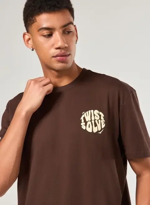 camiseta comfort marrom twist solve camiseta comfort marrom twist solve