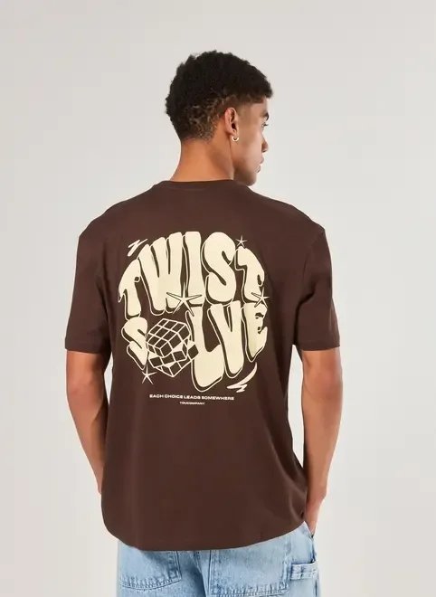 camiseta comfort marrom twist solve camiseta comfort marrom twist solve