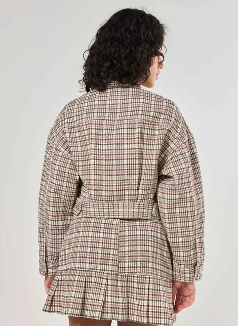 jaqueta cropped sarja xadrez jaqueta cropped sarja xadrez