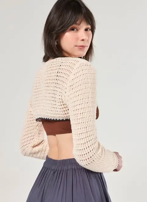 super cropped tricô off-white super cropped tricô off-white