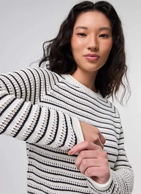 blusa manga longa tricô listras blusa manga longa tricô listras