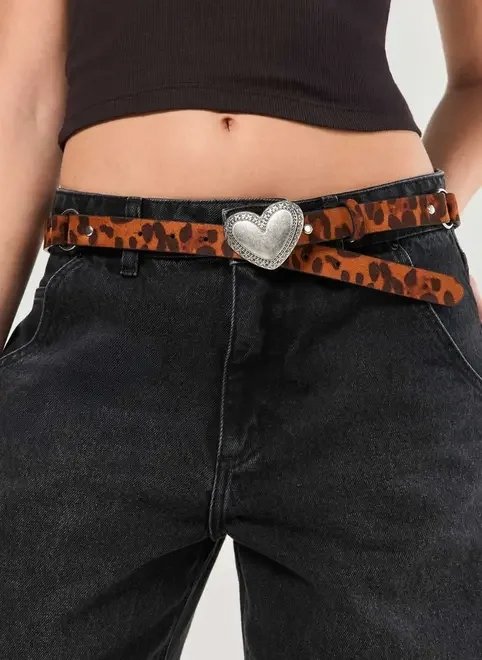 cinto oncinha fivela coração cinto oncinha fivela coração