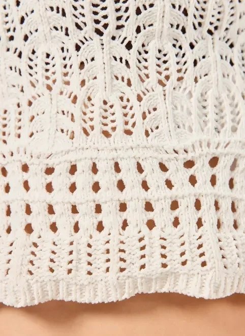 blusa regata crochê off-white blusa regata crochê off-white