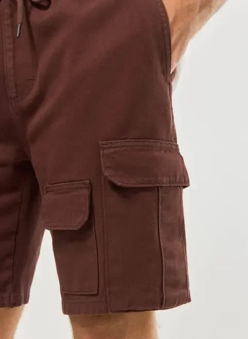 bermuda cargo em sarja marrom bermuda cargo em sarja marrom