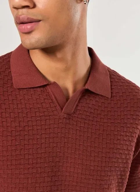 camiseta polo comfort tricô bordô camiseta polo comfort tricô bordô