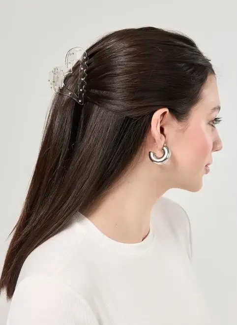 piranha transparente coração com strass piranha transparente coração com strass