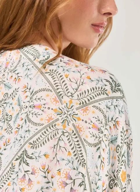 kimono estampado fios lurex kimono estampado fios lurex