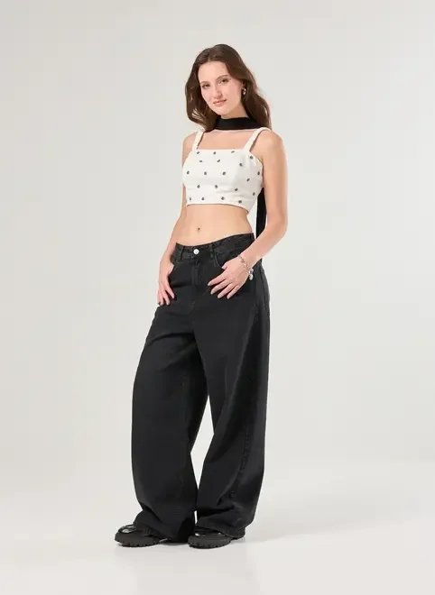 cropped off-white miçangas cropped off-white miçangas