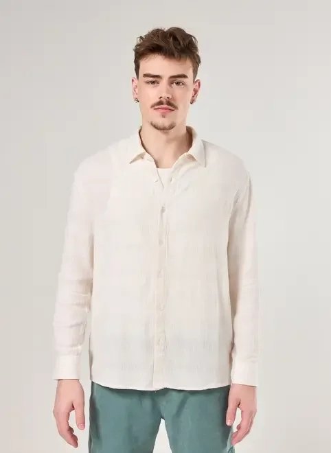 camisa box manga longa textura camisa box manga longa textura