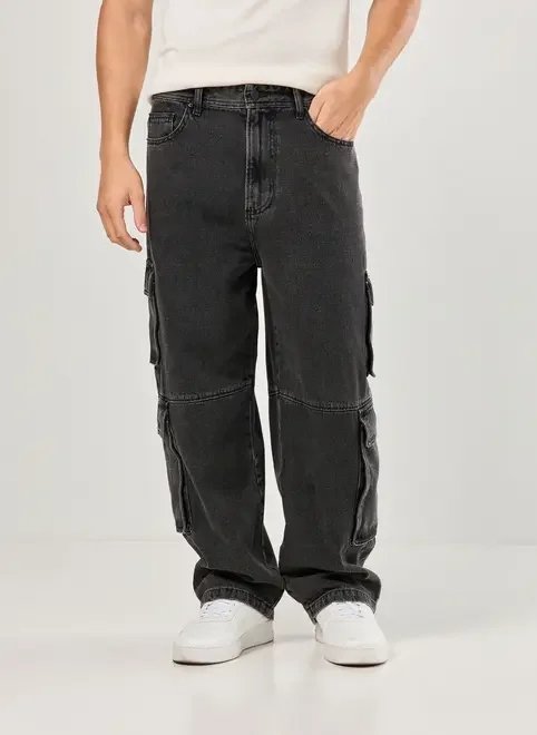 calça jeans baggy cargo calça jeans baggy cargo