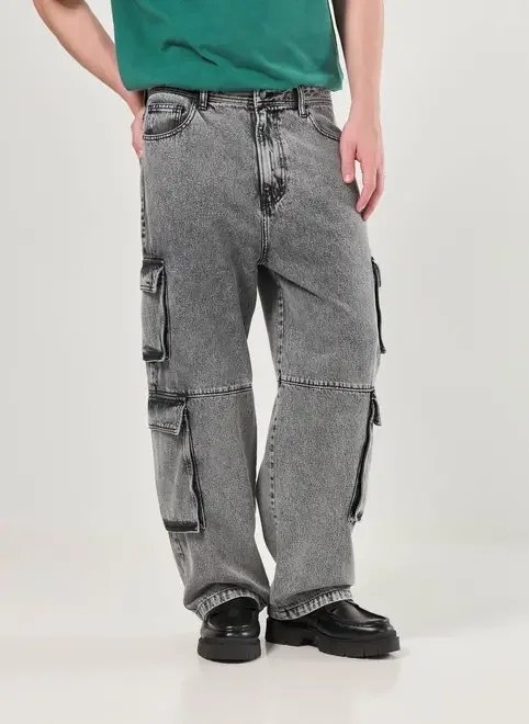 calça jeans baggy cargo calça jeans baggy cargo