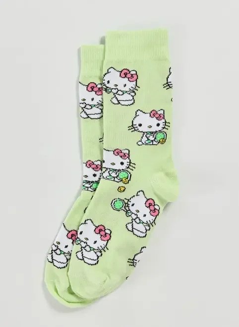 meia verde hello kitty tenista meia verde hello kitty tenista