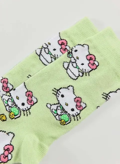 meia verde hello kitty tenista meia verde hello kitty tenista