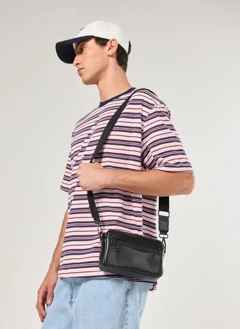 bolsa crossbody poliuretano preto bolsa crossbody poliuretano preto