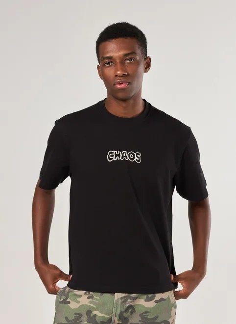 camiseta cropped box preta chaos camiseta cropped box preta chaos