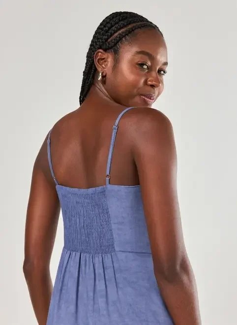 vestido midi azul estonado vestido midi azul estonado