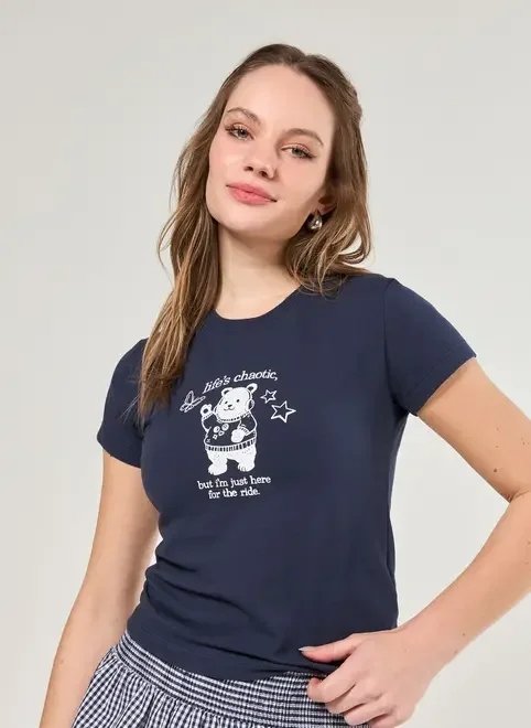 blusa azul-marinho urso blusa azul-marinho urso
