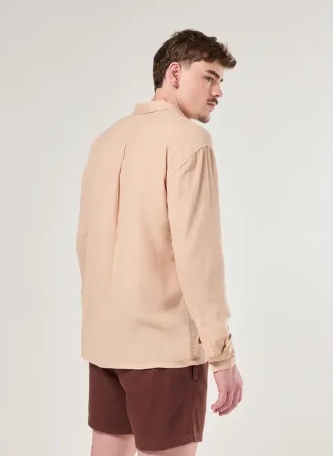 camisa comfort manga longa linho camisa comfort manga longa linho