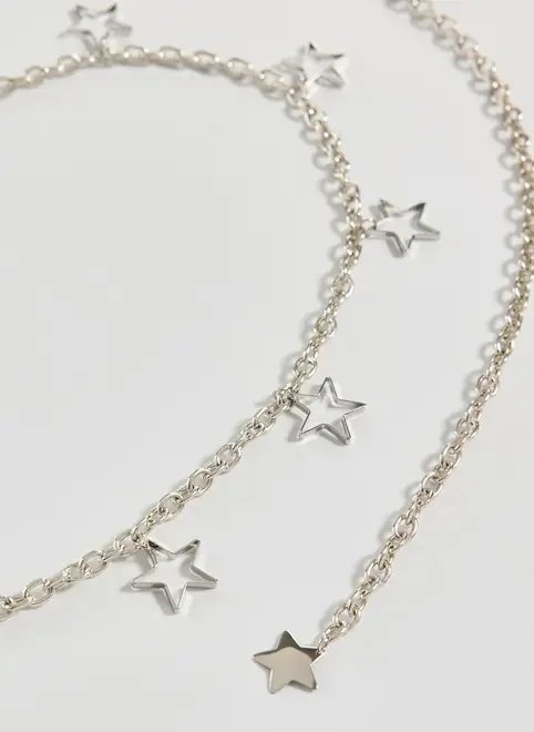 cinto belly chain prateado estrelas cinto belly chain prateado estrelas