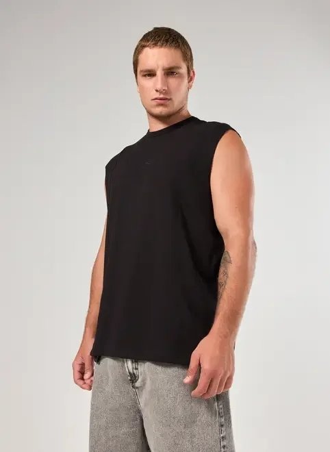 regata sleeveless preta bordada regata sleeveless preta bordada