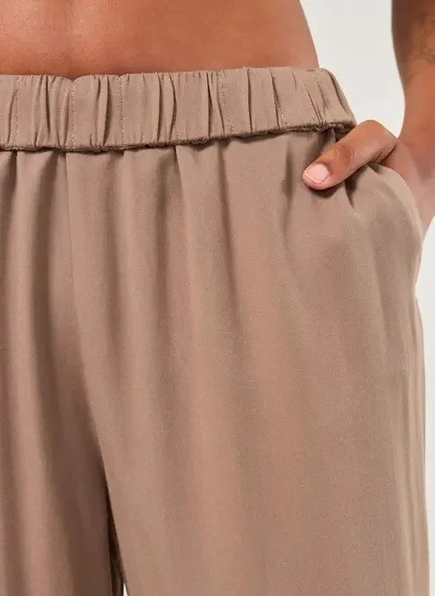 calça reta com elástico calça reta com elástico