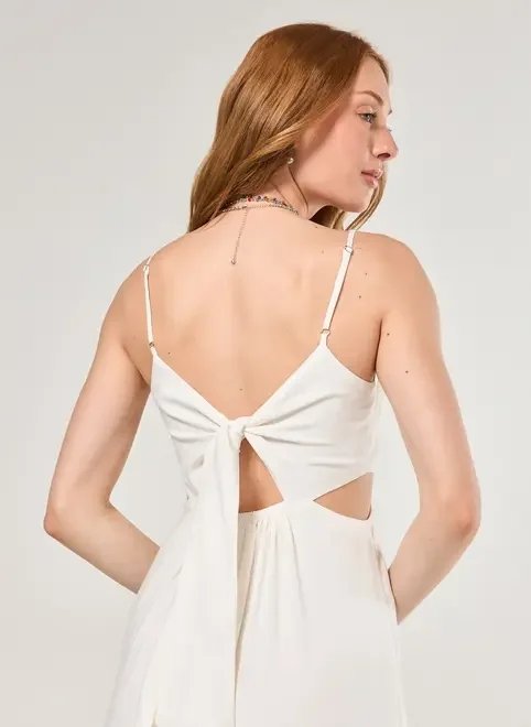 vestido longo off-white recortes laterais vestido longo off-white recortes laterais
