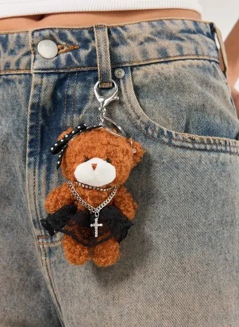 chaveiro urso gótico romântico chaveiro urso gótico romântico