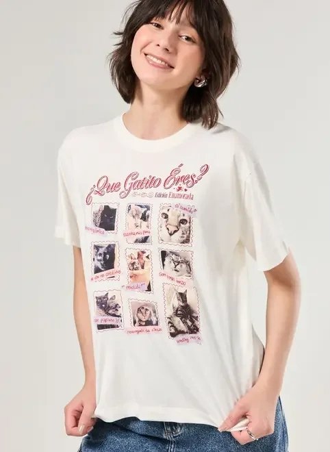 camiseta off-white gatinhos camiseta off-white gatinhos