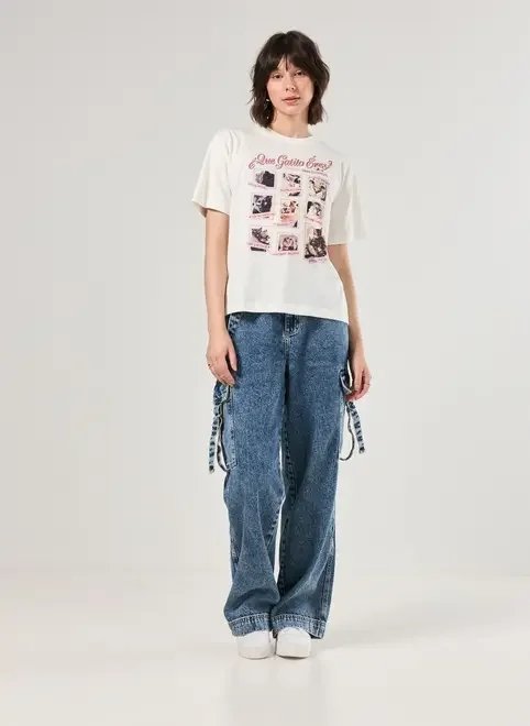 camiseta off-white gatinhos camiseta off-white gatinhos