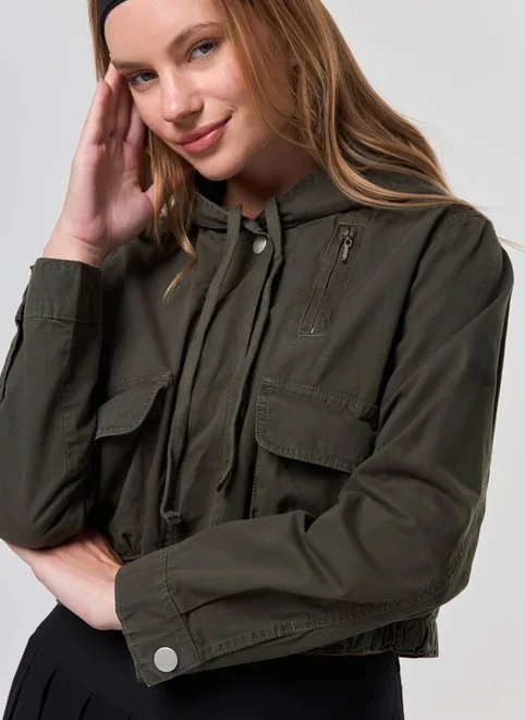 jaqueta sarja verde cropped cargo jaqueta sarja verde cropped cargo